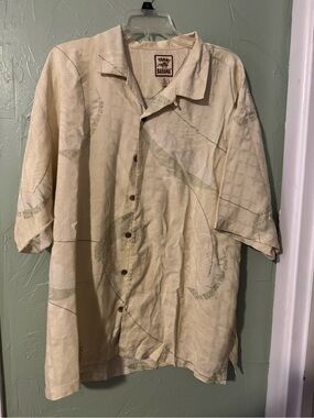 Tommy Bahama Cream Short-Sleeve Camp Collar Shirt Jacket